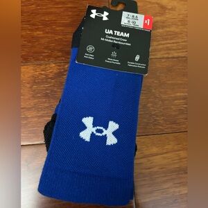 New! Under Armour Team Crew Socks Cushioning Size M7-8.5 W 6-10 blue color